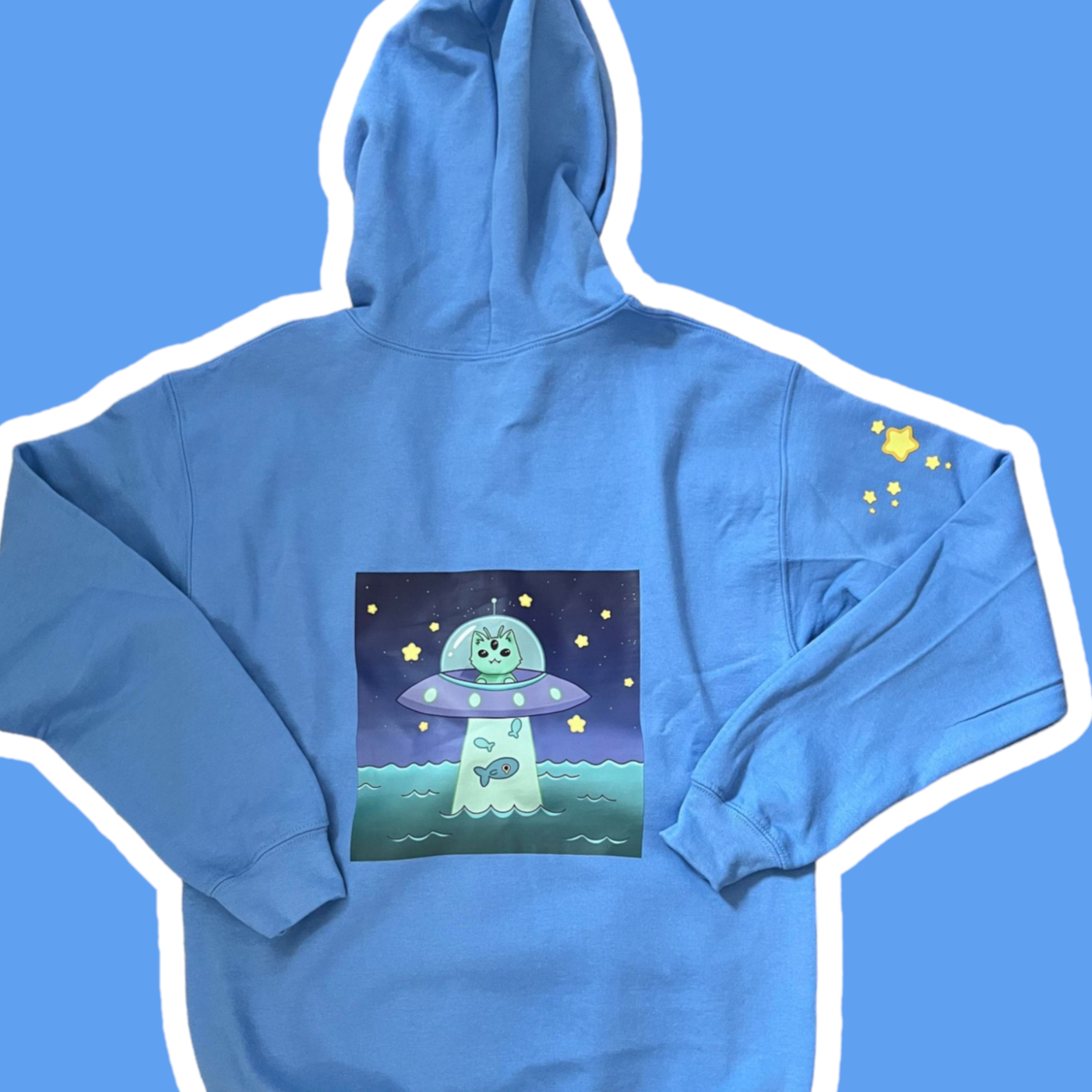 Hoodie - Unisex Zip-Up Alien Cat