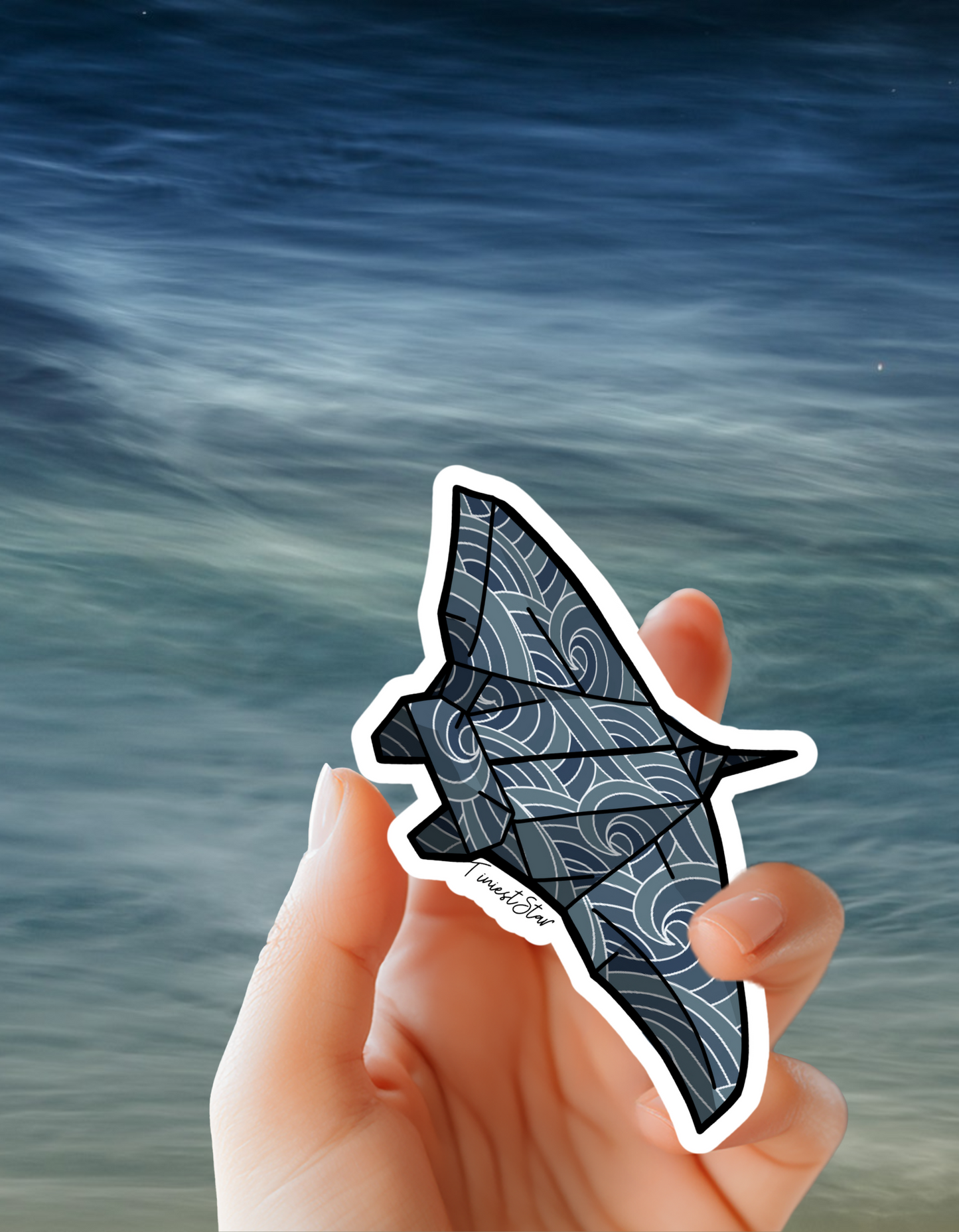 Vinyl Sticker - Origami Manta