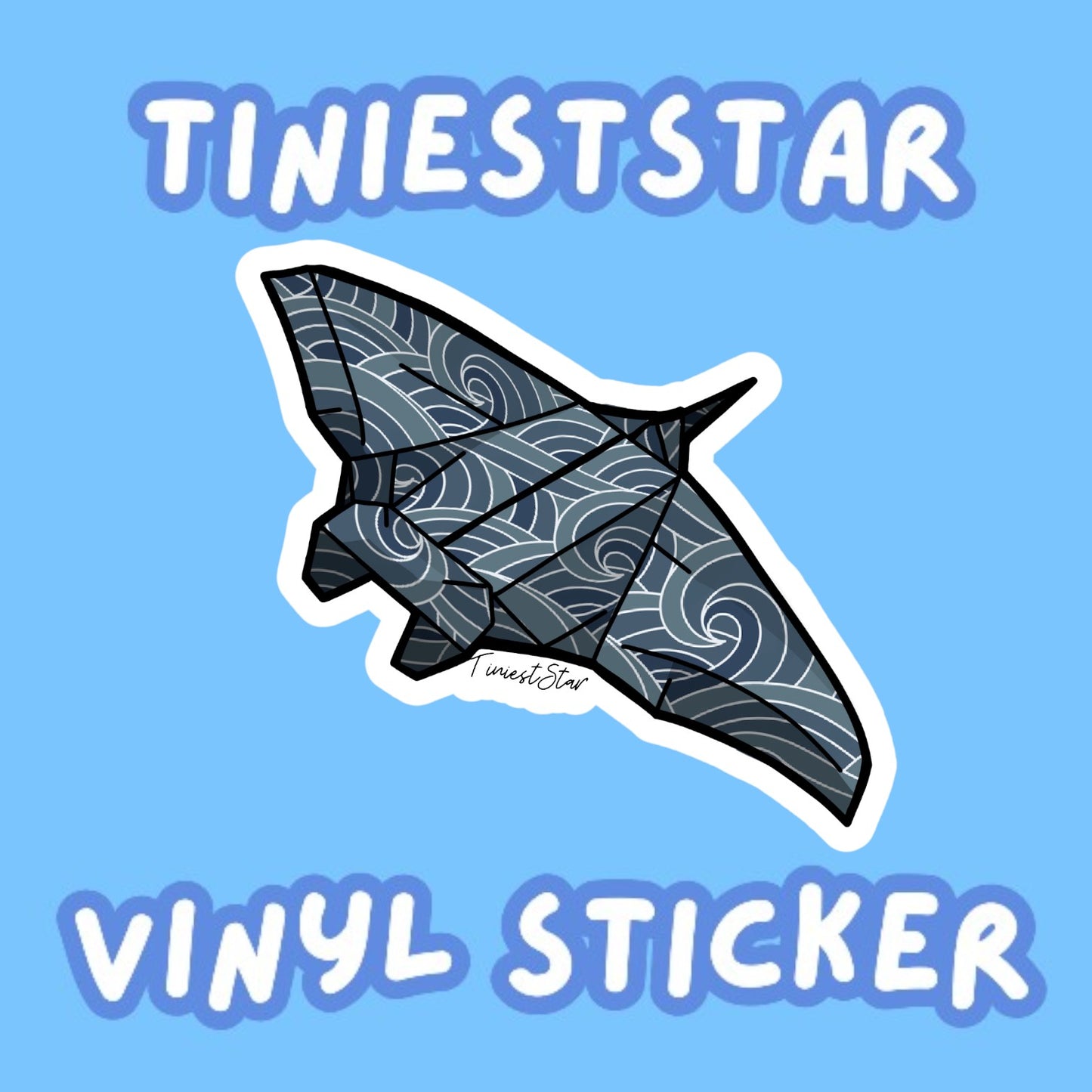Vinyl Sticker - Origami Manta