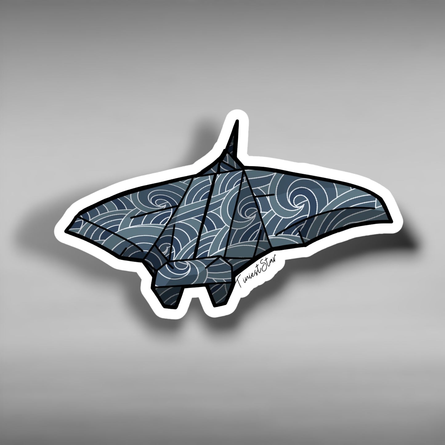 Vinyl Sticker - Origami Manta