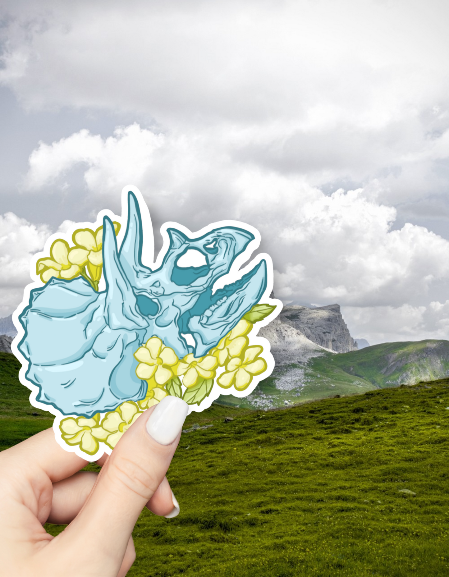 Vinyl Sticker - Teal Fossil