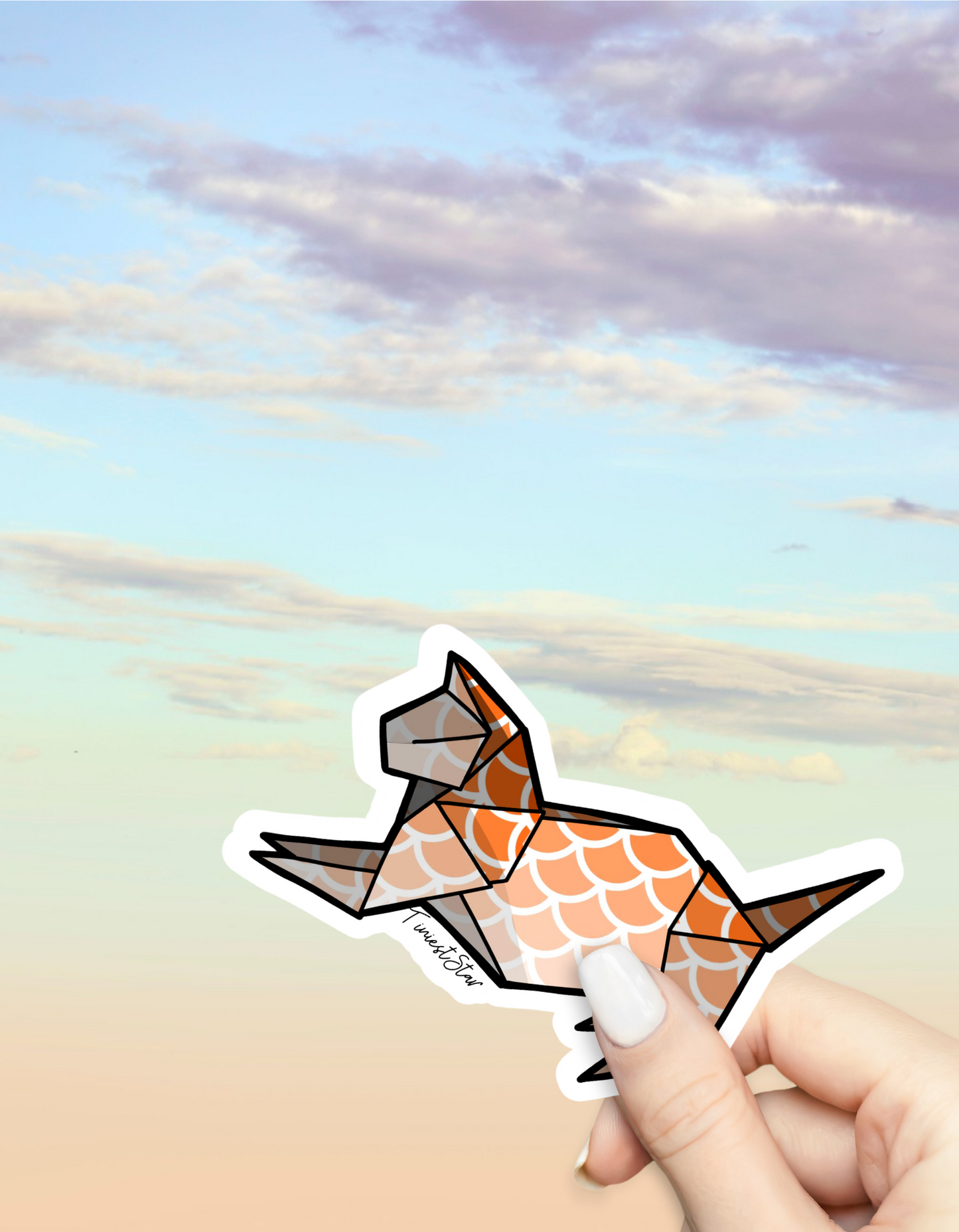Vinyl Sticker - Origami Cat