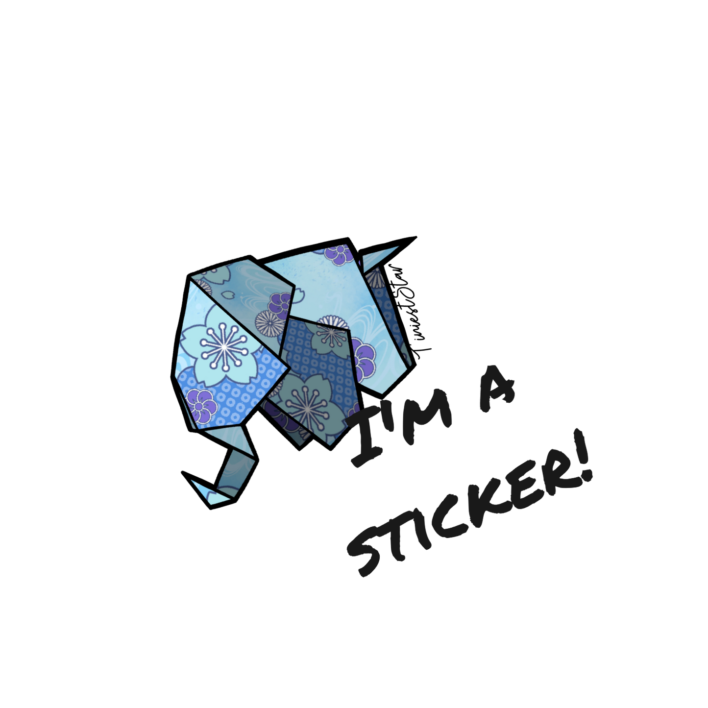 Vinyl Sticker - Origami Elephant