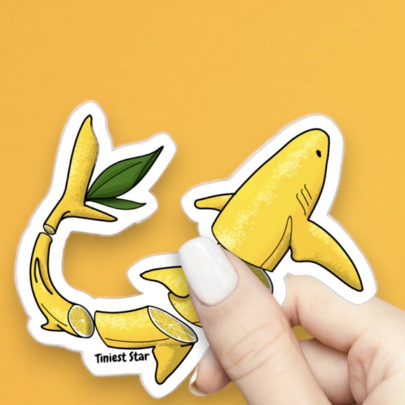 Vinyl Sticker - Lemon Shark