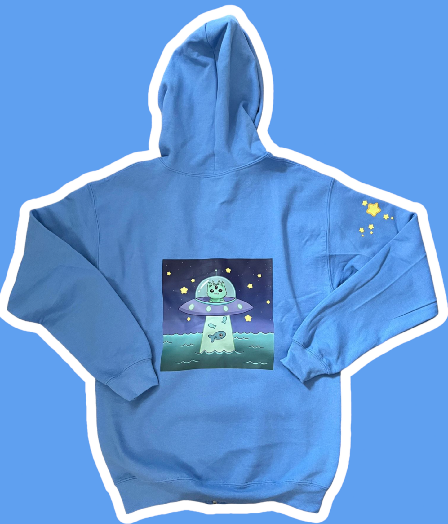 Hoodie - Unisex Zip-Up Alien Cat