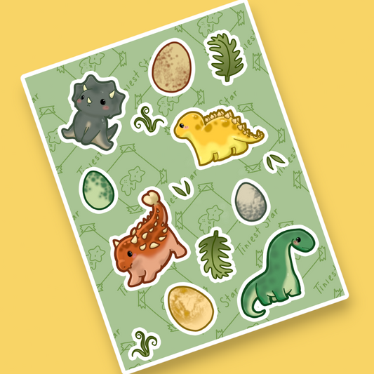 Sticker Sheet - Baby Dinos