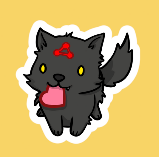 Sticker - Black Divine Dog