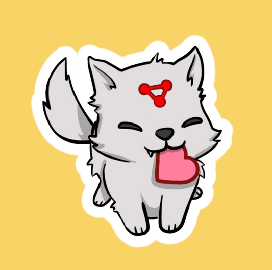 Sticker - White Divine Dog