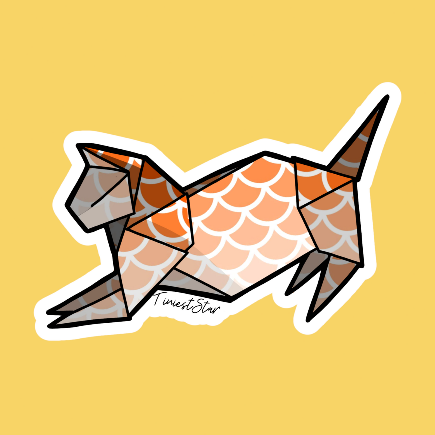 Sticker - Origami Cat