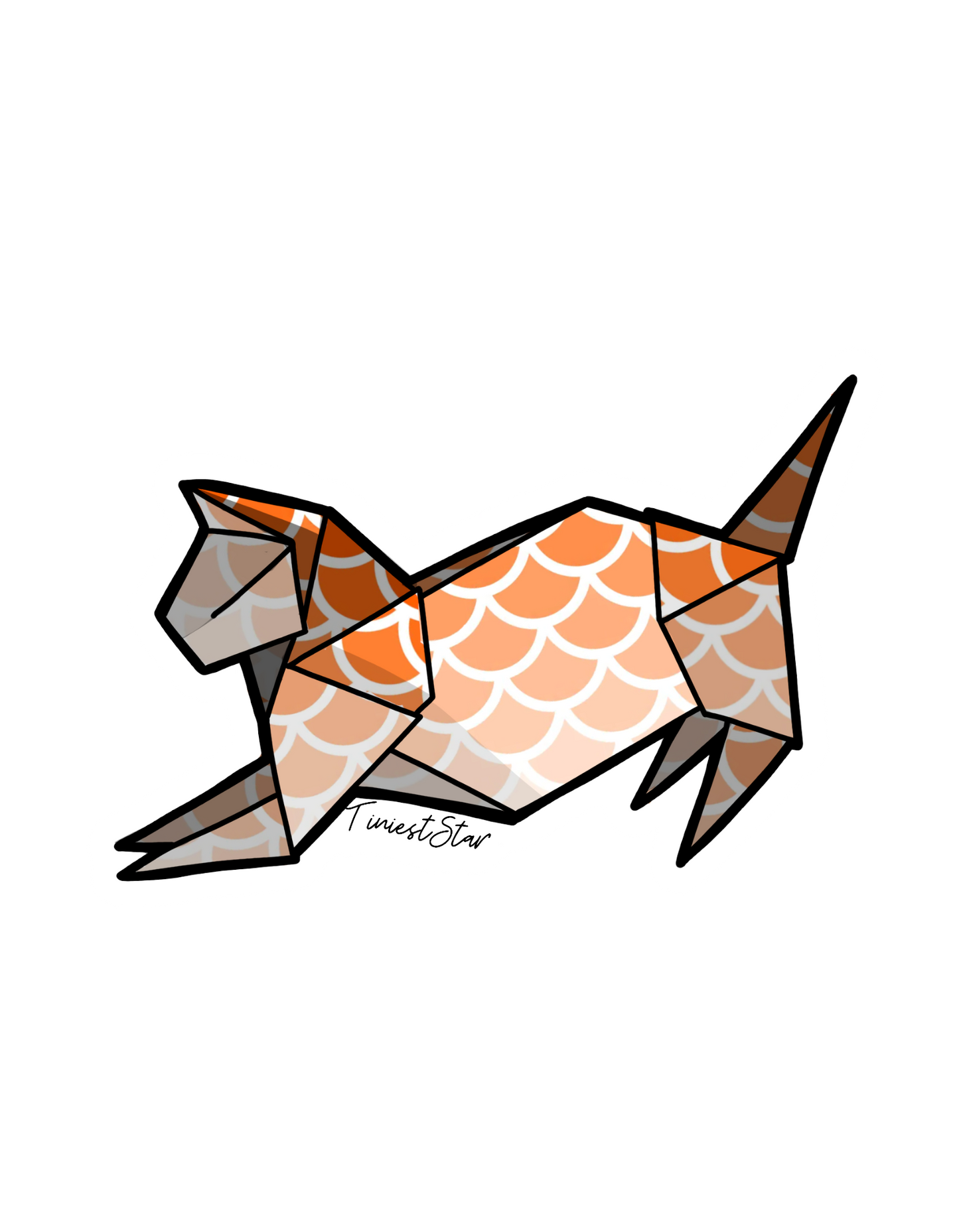 Sticker - Origami Cat