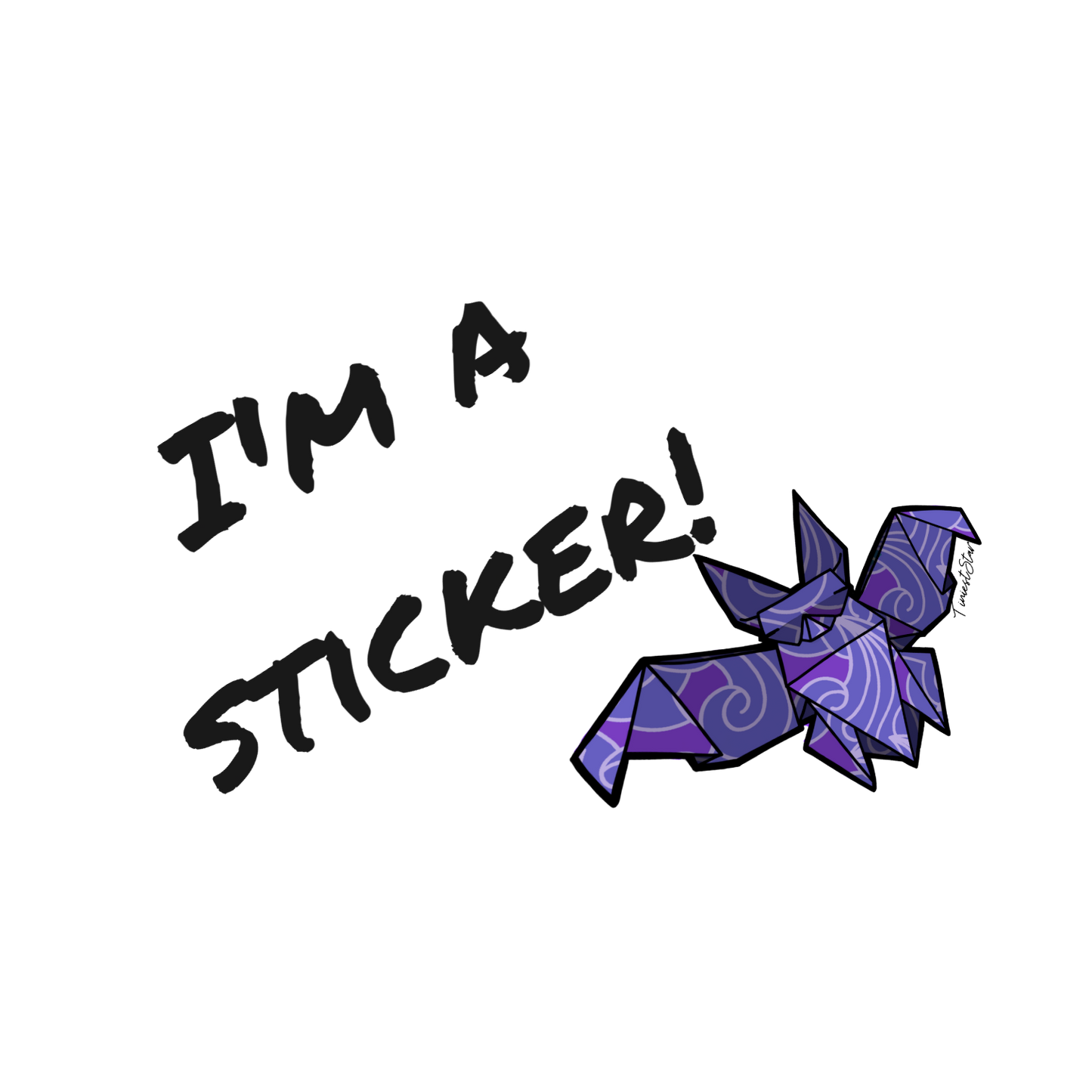 Vinyl Sticker - Origami Bat