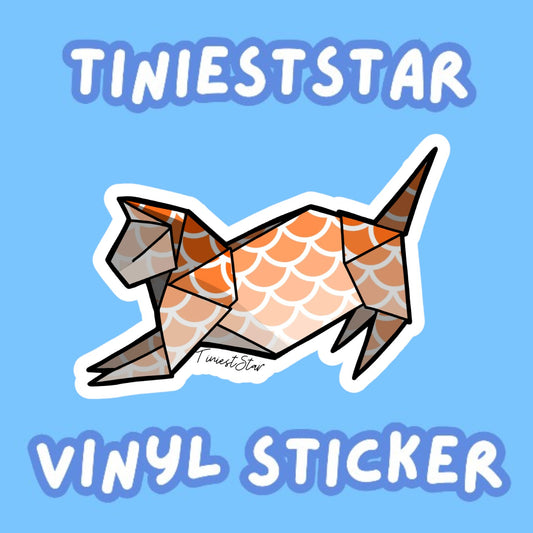 Vinyl Sticker - Origami Cat