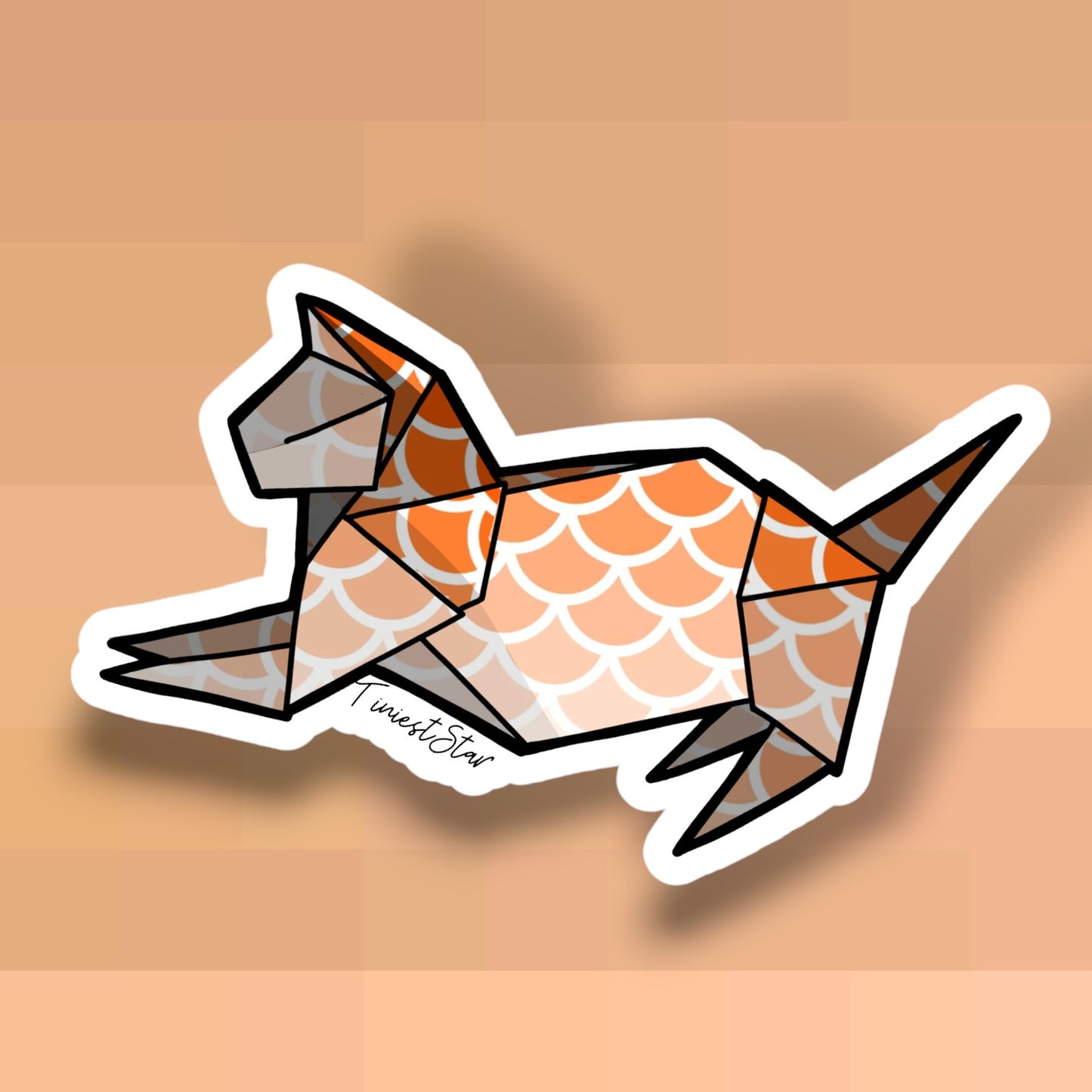 Vinyl Sticker - Origami Cat