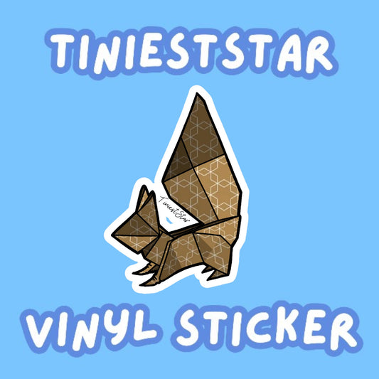 Vinyl Sticker - Origami Squirrel