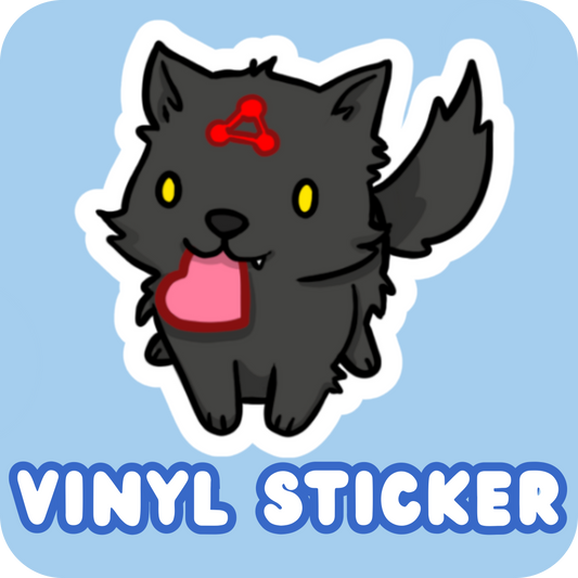 Vinyl Sticker - Black Divine Dog