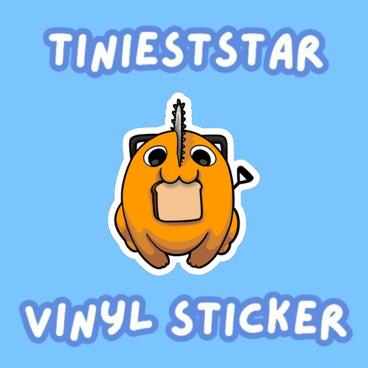 Vinyl Sticker - Pochita has Toast