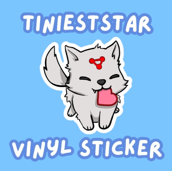 Vinyl Sticker - White Divine Dog