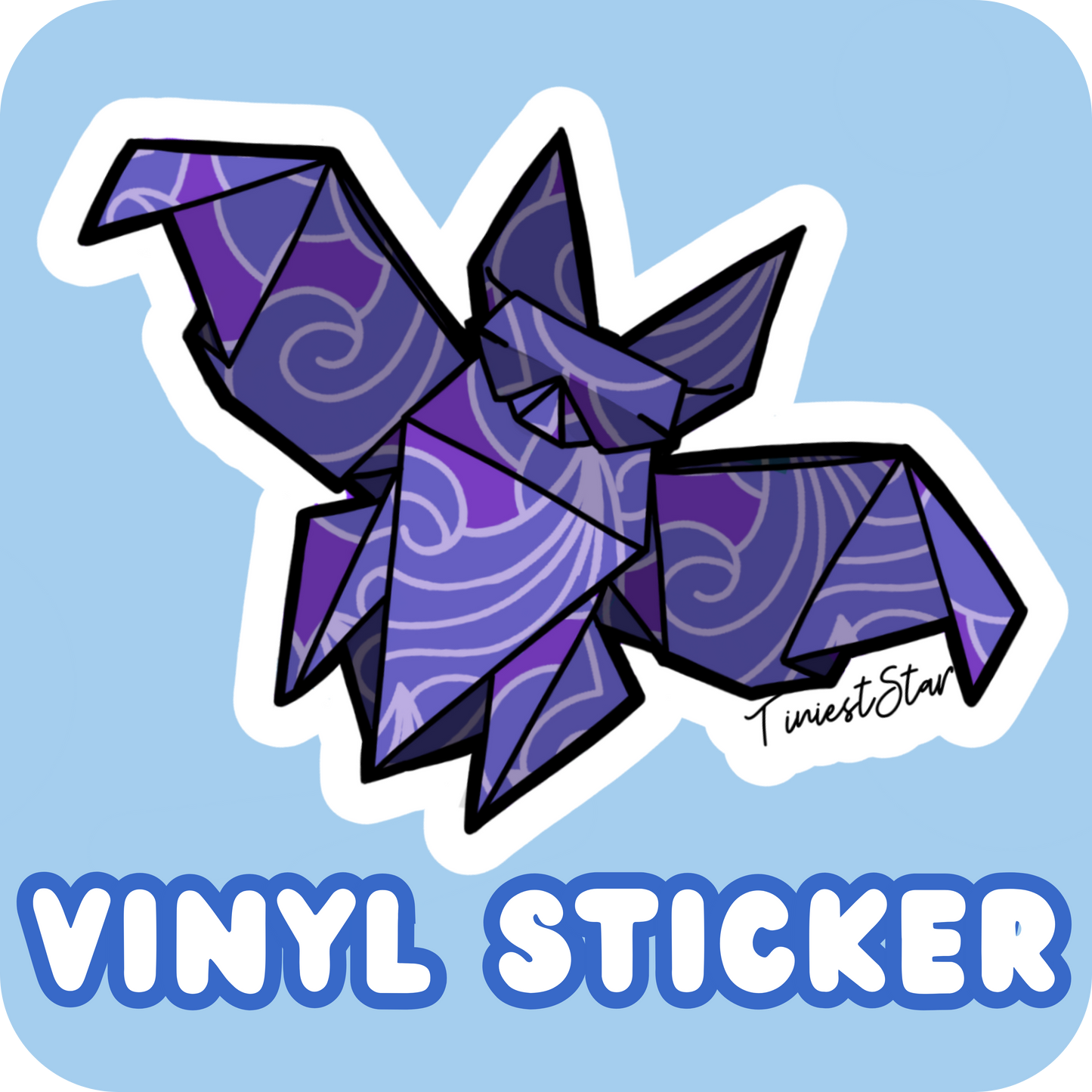 Vinyl Sticker - Origami Bat