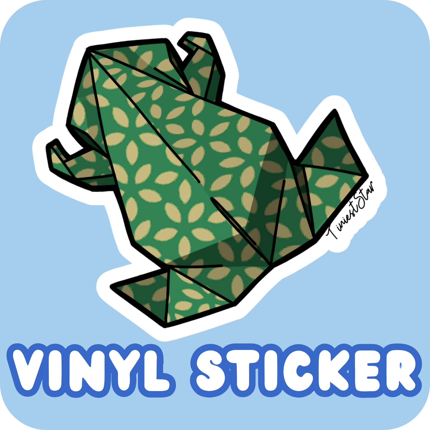 Vinyl Sticker - Origami Frog