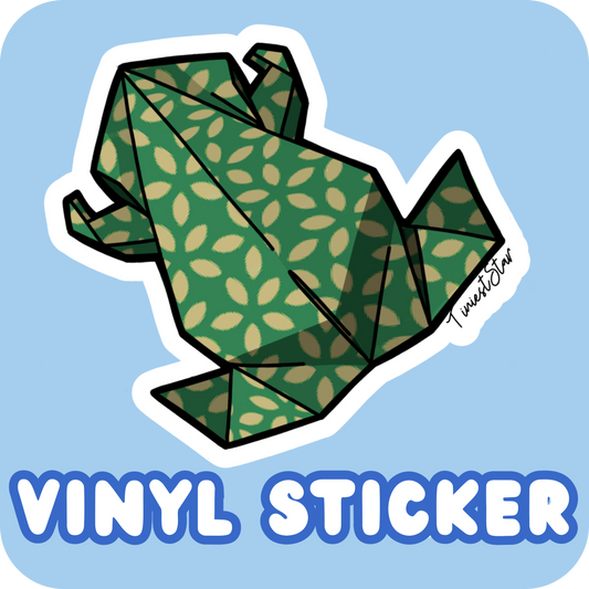 Vinyl Sticker - Origami Frog