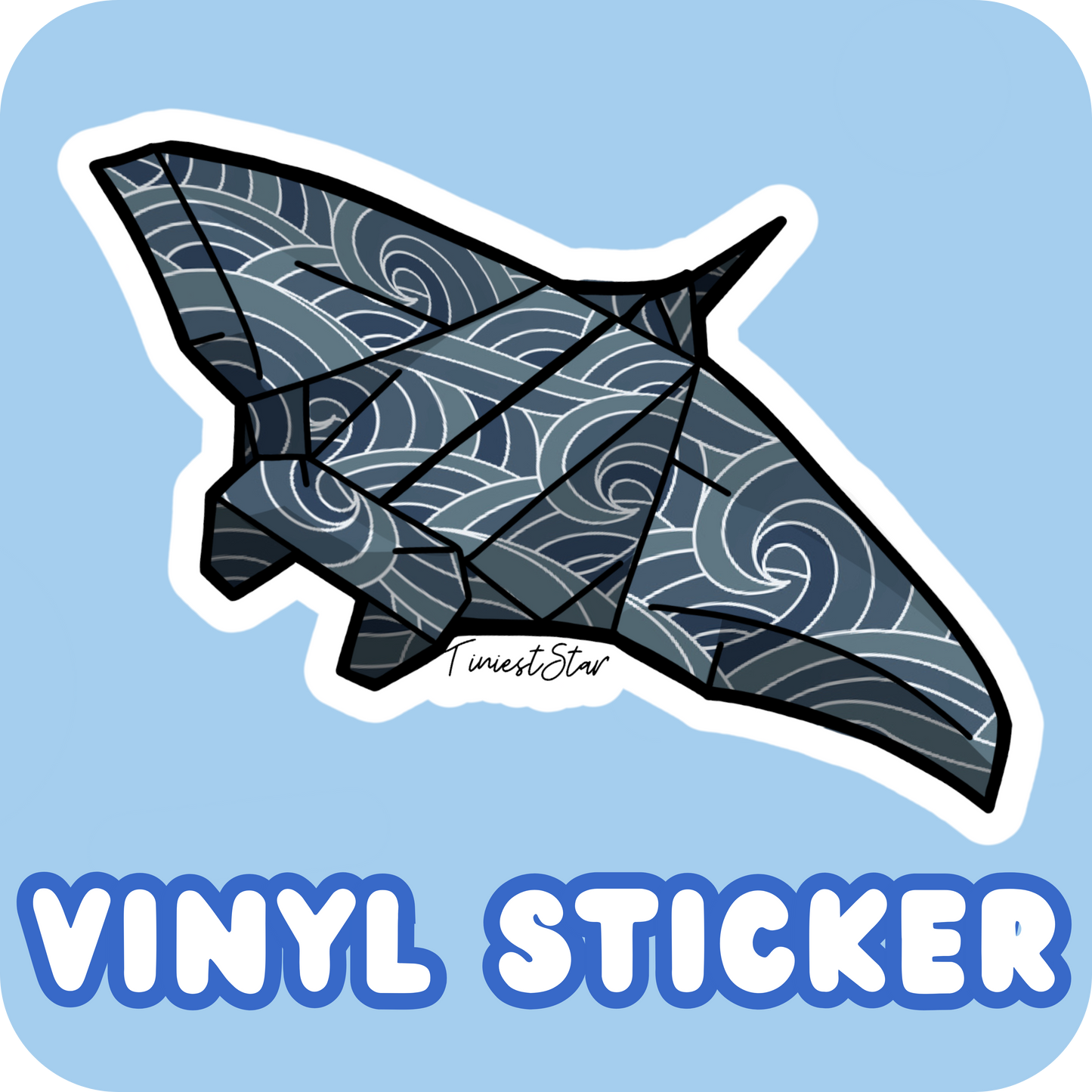 Vinyl Sticker - Origami Manta
