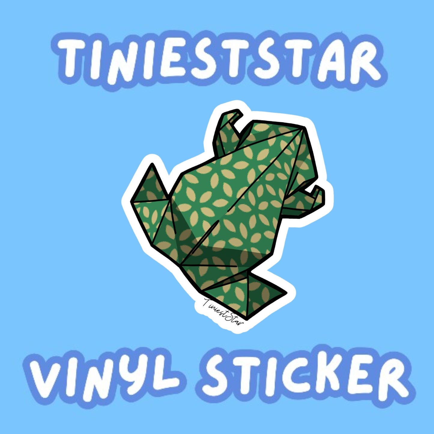 Vinyl Sticker - Origami Frog