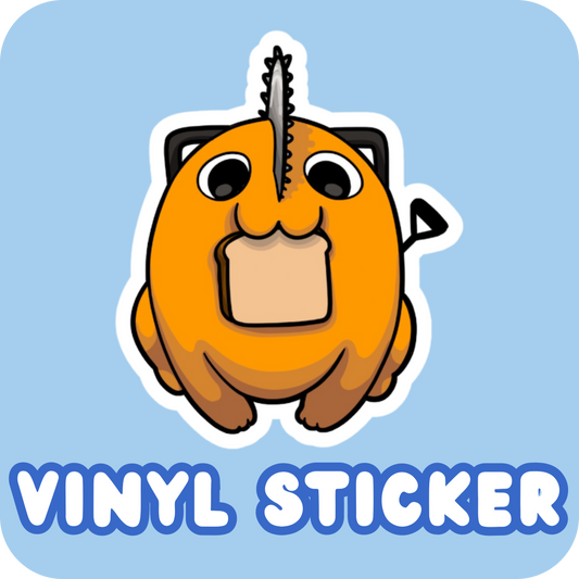 Vinyl Sticker - Pochita has Toast